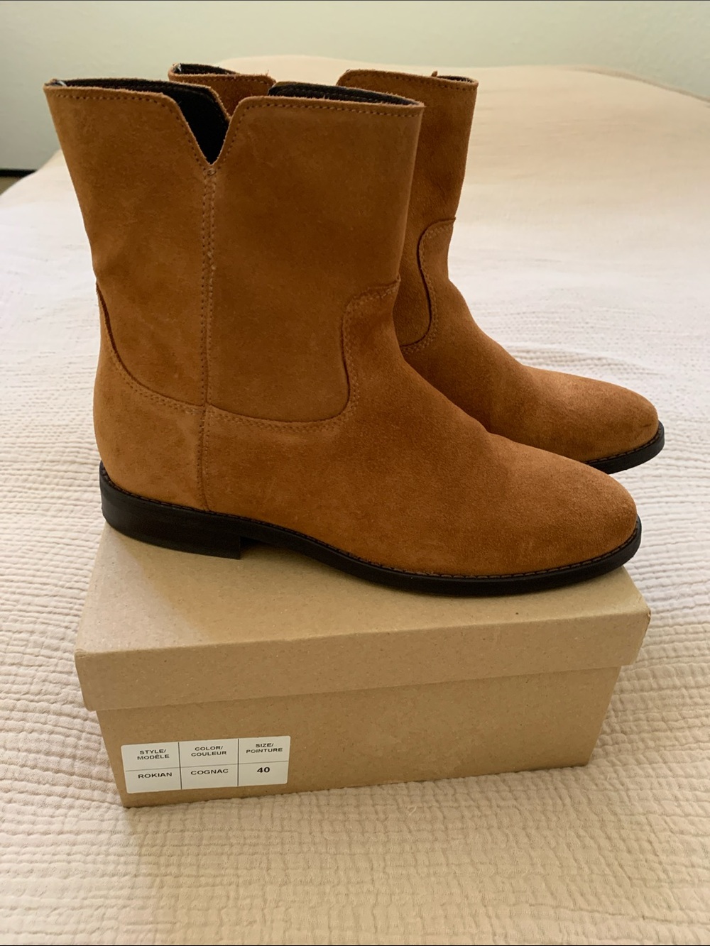 Bootlegger Footwear Suede Leather Cognac boot - women’s 40 EUR made in Portugal